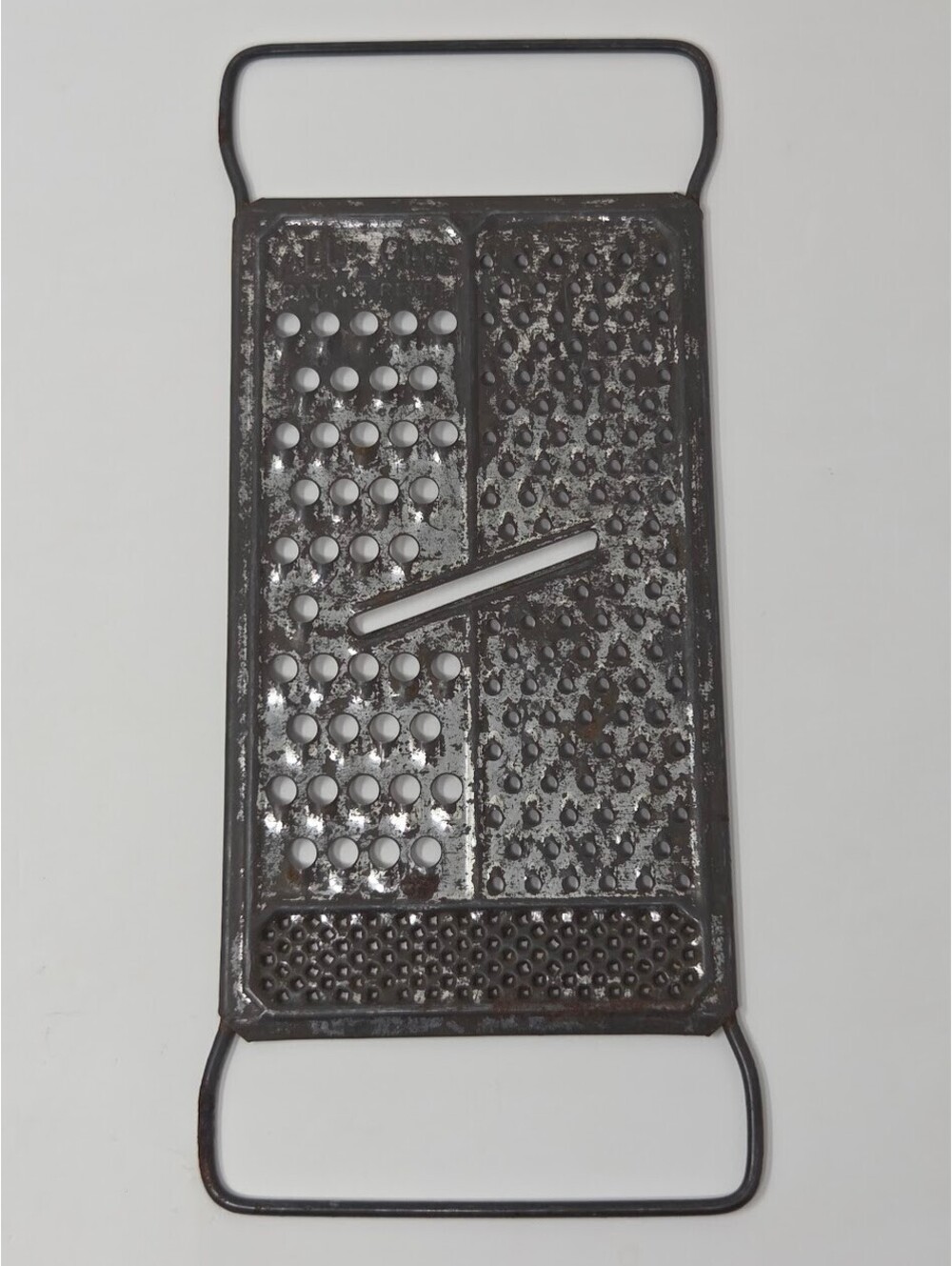 Vintage All In One Metal Grater Slicer Shredder Primitive Kitchen Tool